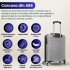 Troler cabina avion Quasar & Co.®, 55x36x20cm, bagaj de mana, troller cu fermoar antifurt, cifru, maner telescopic lung, geamantan cu 4 roti duble silentioase 360°, valiza ABS 2.8 mm, rezistent, 2 compartimente cu buzunar, 10kg, LINE, argintiu [7]