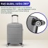 Troler cabina avion Quasar & Co.®, 55x36x20cm, bagaj de mana, troller cu fermoar antifurt, cifru, maner telescopic lung, geamantan cu 4 roti duble silentioase 360°, valiza ABS 2.8 mm, rezistent, 2 compartimente cu buzunar, 10kg, LINE, argintiu [5]