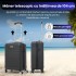 Troler cabina avion Quasar & Co.®, 55x36x20cm, bagaj de mana, troller cu fermoar antifurt, cifru, maner telescopic lung, geamantan cu 4 roti duble silentioase 360°, valiza ABS 2.8 mm, rezistent, 2 compartimente cu buzunar, 10kg, LINE, negru [8]