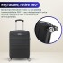 Troler cabina avion Quasar & Co.®, 55x36x20cm, bagaj de mana, troller cu fermoar antifurt, cifru, maner telescopic lung, geamantan cu 4 roti duble silentioase 360°, valiza ABS 2.8 mm, rezistent, 2 compartimente cu buzunar, 10kg, LINE, negru [5]