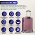 Troler cabina avion Quasar & Co.®, 55x36x20cm, bagaj de mana, troller cu fermoar antifurt, cifru, maner telescopic lung, geamantan cu 4 roti duble silentioase 360°, valiza ABS 2.8 mm, rezistent, 2 compartimente cu buzunar, 10kg, LINE, roz pudrat [7]