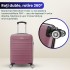 Troler cabina avion Quasar & Co.®, 55x36x20cm, bagaj de mana, troller cu fermoar antifurt, cifru, maner telescopic lung, geamantan cu 4 roti duble silentioase 360°, valiza ABS 2.8 mm, rezistent, 2 compartimente cu buzunar, 10kg, LINE, roz pudrat [5]