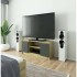 Comoda TV cu 2 usi si o polita, PAL laminat 16 mm, 120x40x55 cm, stejar artisan si gri [4]