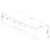 Comoda TV cu 2 usi si rafturi centrale, PAL laminat, 160x40x33 cm, stejar artisan si gri [3]