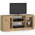 Comoda TV cu 2 usi si o polita, PAL laminat 16 mm, 120x40x55 cm, stejar artisan [2]