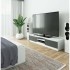 Comoda TV cu 2 usi si rafturi centrale, PAL laminat, 160x40x33 cm, alb si gri [5]