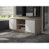 Comoda TV cu 2 usi si o polita, PAL laminat 16 mm, 120x40x55 cm, stejar sonoma si alb [4]