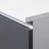 Dulap pantofi cu 3 usi rabatabile, PAL laminat 16 mm, 60x29x113 cm, alb si gri [4]