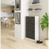 Dulap pantofi cu 3 usi rabatabile, PAL laminat 16 mm, 60x29x113 cm, alb si gri [5]