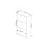 Dulap pantofi cu 3 usi rabatabile, PAL laminat 16 mm, 60x29x113 cm, alb si stejar sonoma [3]