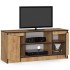 Comoda TV cu 2 usi si o polita, PAL laminat 16 mm, 120x40x55 cm, stejar craft [2]