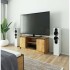 Comoda TV cu 2 usi si o polita, PAL laminat 16 mm, 120x40x55 cm, stejar craft [5]