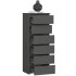 Comoda cu 6 sertare, PAL laminat 16 mm, 40x35x109 cm, gri [2]