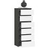 Comoda cu 6 sertare, PAL laminat 16 mm, 40x35x109 cm, gri si alb [2]