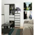 Comoda cu 6 sertare, PAL laminat 16 mm, 40x35x109 cm, gri si alb [4]