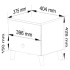 Comoda MOBI K-02 cu 2 sertare, PAL laminat 16 mm, 40x37x43 cm, bej si auriu [3]