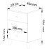 Comoda MOBI K-03 cu 3 sertare, PAL laminat 16 mm, 40x37x58 cm, bej si auriu [3]