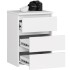 Noptiera cu 3 sertare, PAL laminat 16 mm, 40x35x57 cm, alb [3]