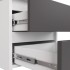 Noptiera cu 3 sertare, PAL laminat 16 mm, 40x35x57 cm, alb si gri [6]