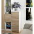 Comoda cu 6 sertare, PAL laminat 16 mm, 40x35x109 cm, alb si stejar sonoma [5]