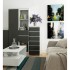 Comoda cu 6 sertare, PAL laminat 16 mm, 40x35x109 cm, alb si gri [3]