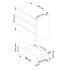 Comoda cu 3 sertare, PAL laminat 16 mm, 60x35x57 cm, alb si stejar sonoma [2]