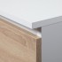 Comoda cu 3 sertare, PAL laminat 16 mm, 60x35x57 cm, alb si stejar sonoma [4]