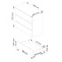 Comoda cu 3 sertare, PAL laminat 16 mm, 60x35x57 cm, alb si gri [2]