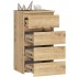 Comoda cu 4 sertare, PAL laminat 16mm, 40x35x74 cm, stejar artisan [5]