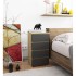 Comoda cu 4 sertare, PAL laminat 16mm, 40x35x74 cm, stejar artisan si gri [5]