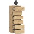 Comoda cu 6 sertare, PAL laminat 16 mm, 40x35x109 cm, stejar artisan [2]