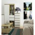 Comoda cu 6 sertare, PAL laminat 16 mm, 40x35x109 cm, stejar artisan si alb [4]