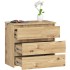 Comoda cu 3 sertare, PAL laminat 16 mm, 60x35x57 cm, stejar artisan [3]