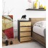 Comoda cu 4 sertare, PAL laminat 16mm, 40x35x74 cm, gri si stejar artisan [5]