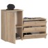 Dulap pantofi S16 cu comoda, 3 niveluri rabatabile, PAL laminat 16 mm, 98x33x67 cm, stejar sonoma [2]