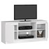 Comoda TV cu 2 usi si o polita, PAL laminat 16 mm, 120x40x55 cm, alb [2]