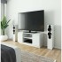 Comoda TV cu 2 usi si o polita, PAL laminat 16 mm, 120x40x55 cm, alb [8]