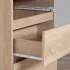 Birou colt dreapta in L cu 3 sertare si rafturi, PAL laminat 16 mm, 155x85x77 cm, stejar sonoma [3]