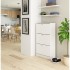 Dulap pantofi cu 3 usi rabatabile, PAL laminat 16 mm, 60x29x113 cm, alb [5]