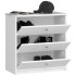 Dulap pantofi MINI cu 3 usi rabatabile, PAL laminat 16 mm, 60x31x62 cm, alb [2]