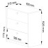 Dulap pantofi MINI cu 3 usi rabatabile, PAL laminat 16 mm, 60x31x62 cm, alb [3]