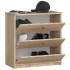Dulap pantofi MINI cu 3 usi rabatabile, PAL laminat 16 mm, 60x31x62 cm, stejar sonoma [2]