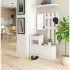 Set mobilier hol cu pantofar, oglinda, sertar si cuier metalic, PAL laminat, 90x25x170 cm, alb [7]