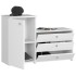 Dulap pantofi S16 cu comoda, 3 niveluri rabatabile, PAL laminat 16 mm, 98x33x67 cm, alb [2]
