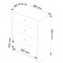 Dulap pantofi RUBIN 4 niveluri, cu usi rabatabile, PAL laminat 16 mm, 66x36x85 cm, stejar sonoma [3]