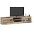 Comoda TV cu 2 usi si rafturi centrale, PAL laminat, 160x40x33 cm, stejar sonoma [2]