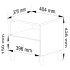 Comoda MOBI K01 cu sertar si raft deschis, PAL laminat 16 mm, 40x37x43 cm, alb si negru [7]