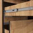 Birou colt stanga in L cu 3 sertare si rafturi, PAL laminat 16 mm, 155x85x77 cm, stejar craft [4]