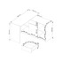 Birou de colt cu sertar, usa si 6 rafturi, PAL laminat 16 mm, 120x126x79 cm, stejar sonoma [4]