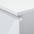 Birou colt dreapta in L cu 3 sertare si rafturi, fronturi din MDF lucios, 155x85x77 cm, alb lucios [3]